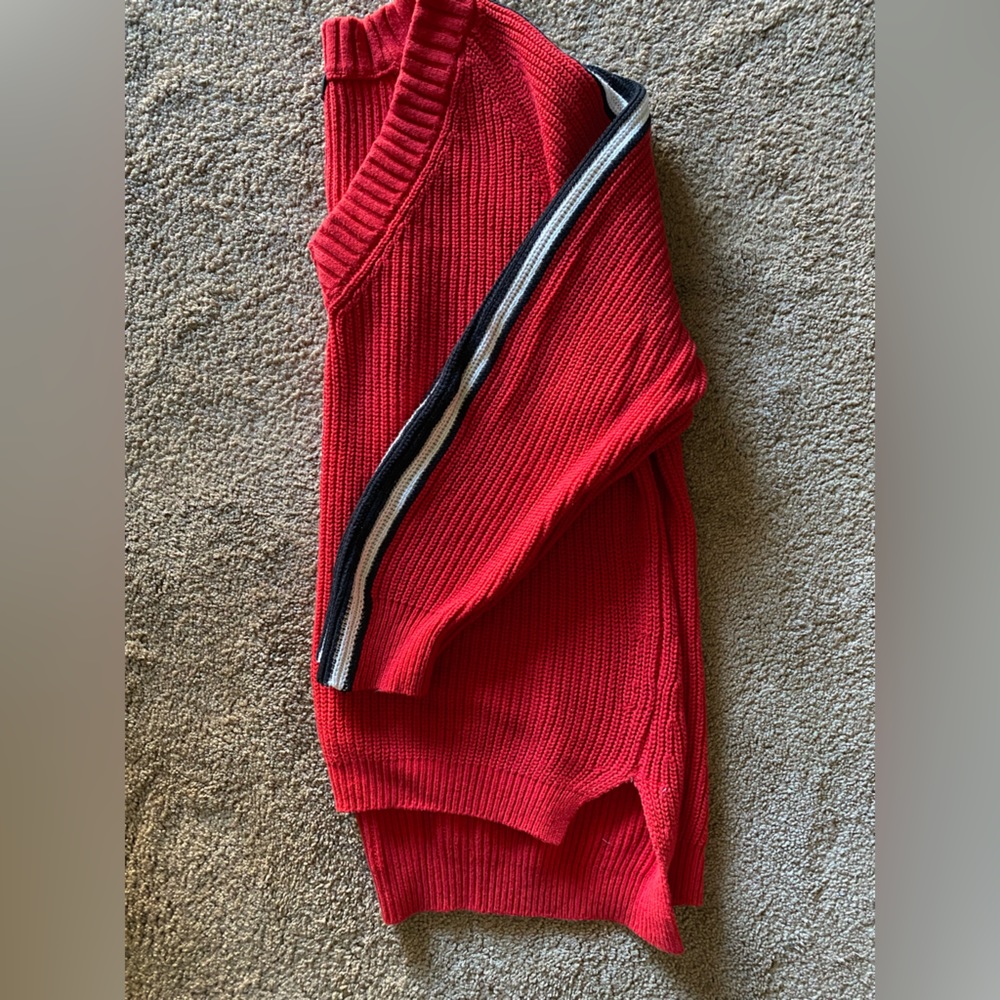 Express oversized knit sweater - red